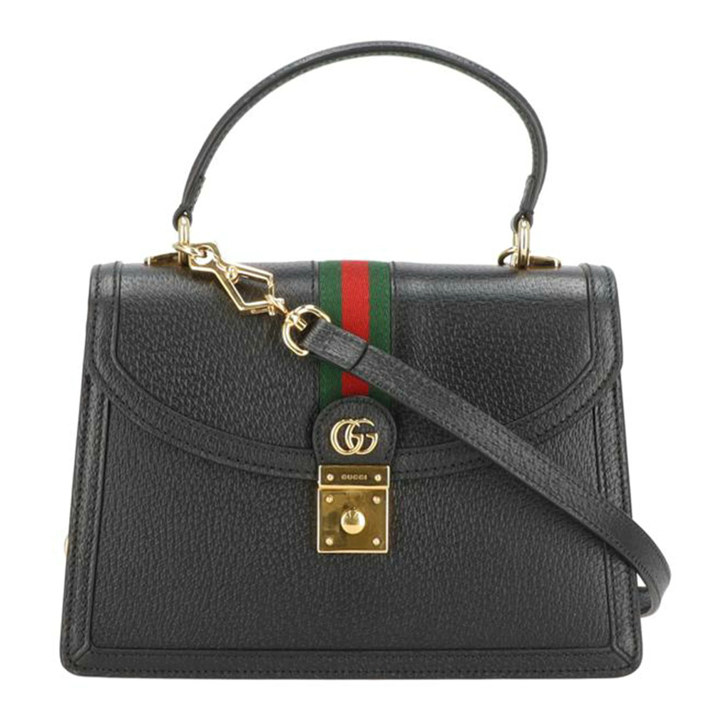 Gucci Ophidia Shoulder Bag Leather Black